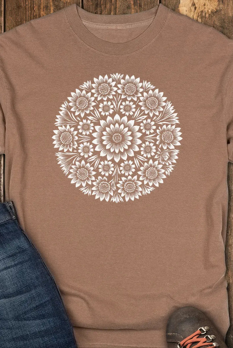 Floral Spirit Tee - Espresso