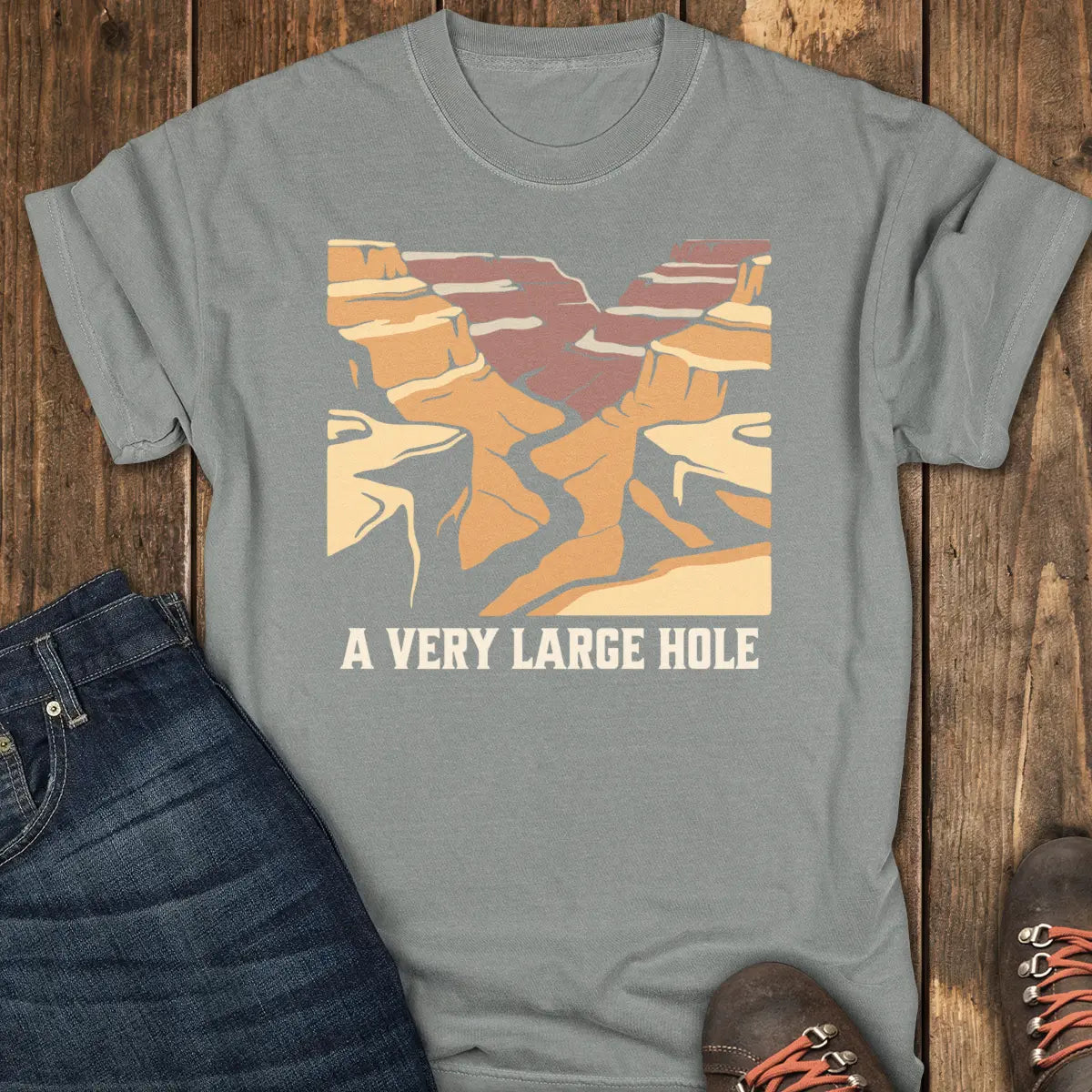 A Very Large Hole Tee - Grey