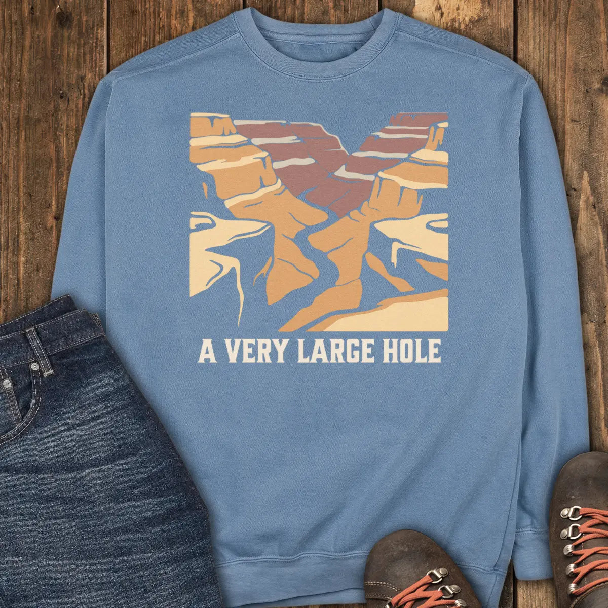 A Very Large Hole Sweatshirt - Blue Jean