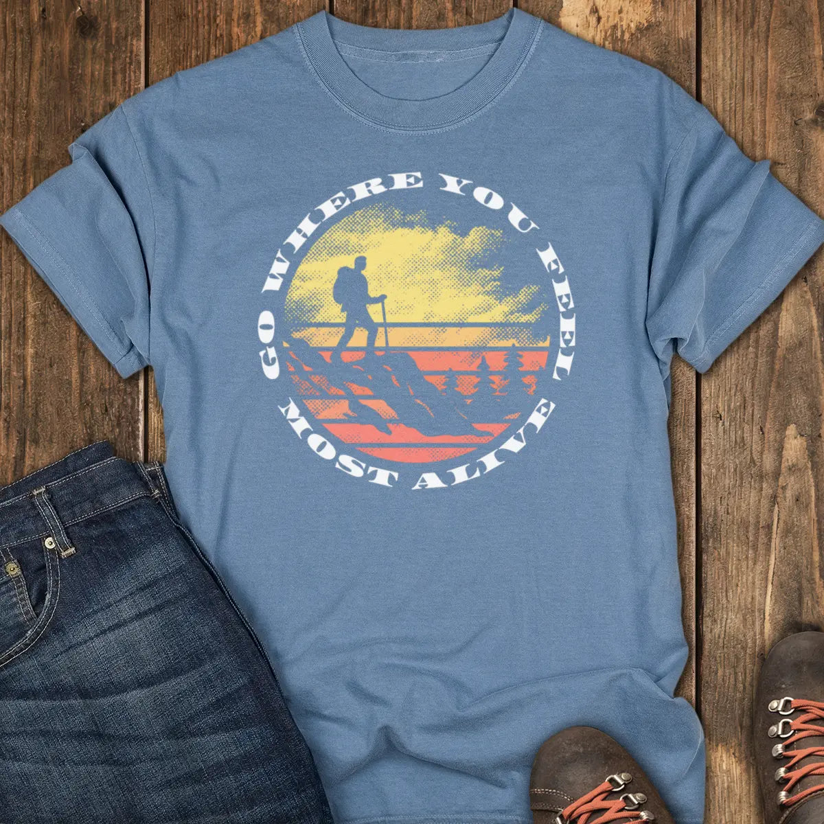 Alive Tee - Blue Jean