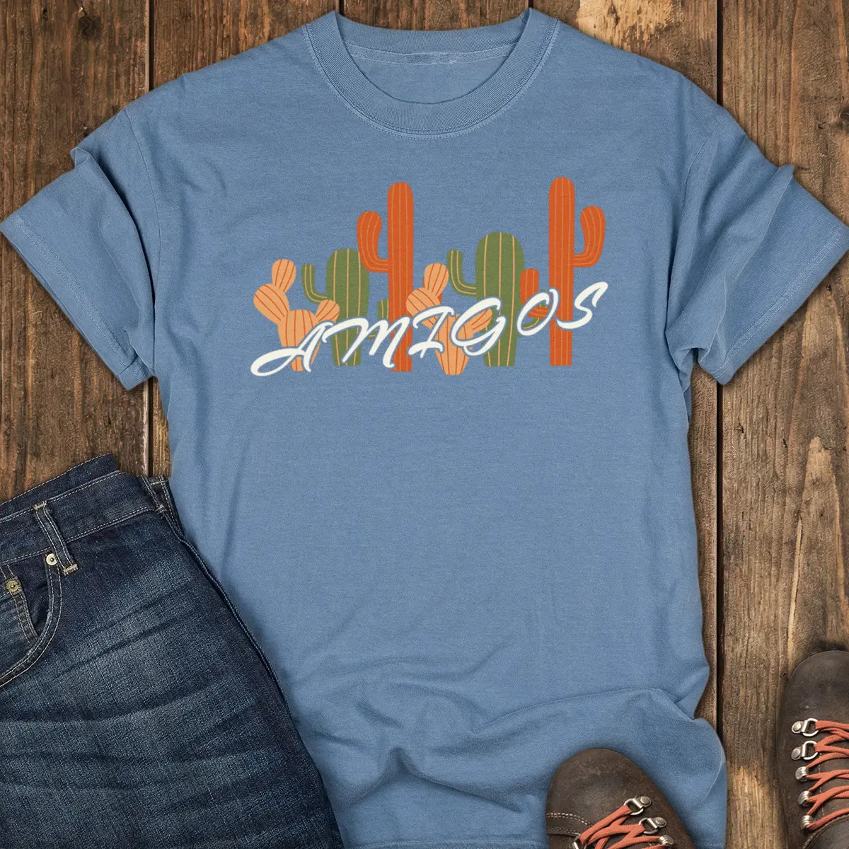 Amigos Tee - Blue Jean