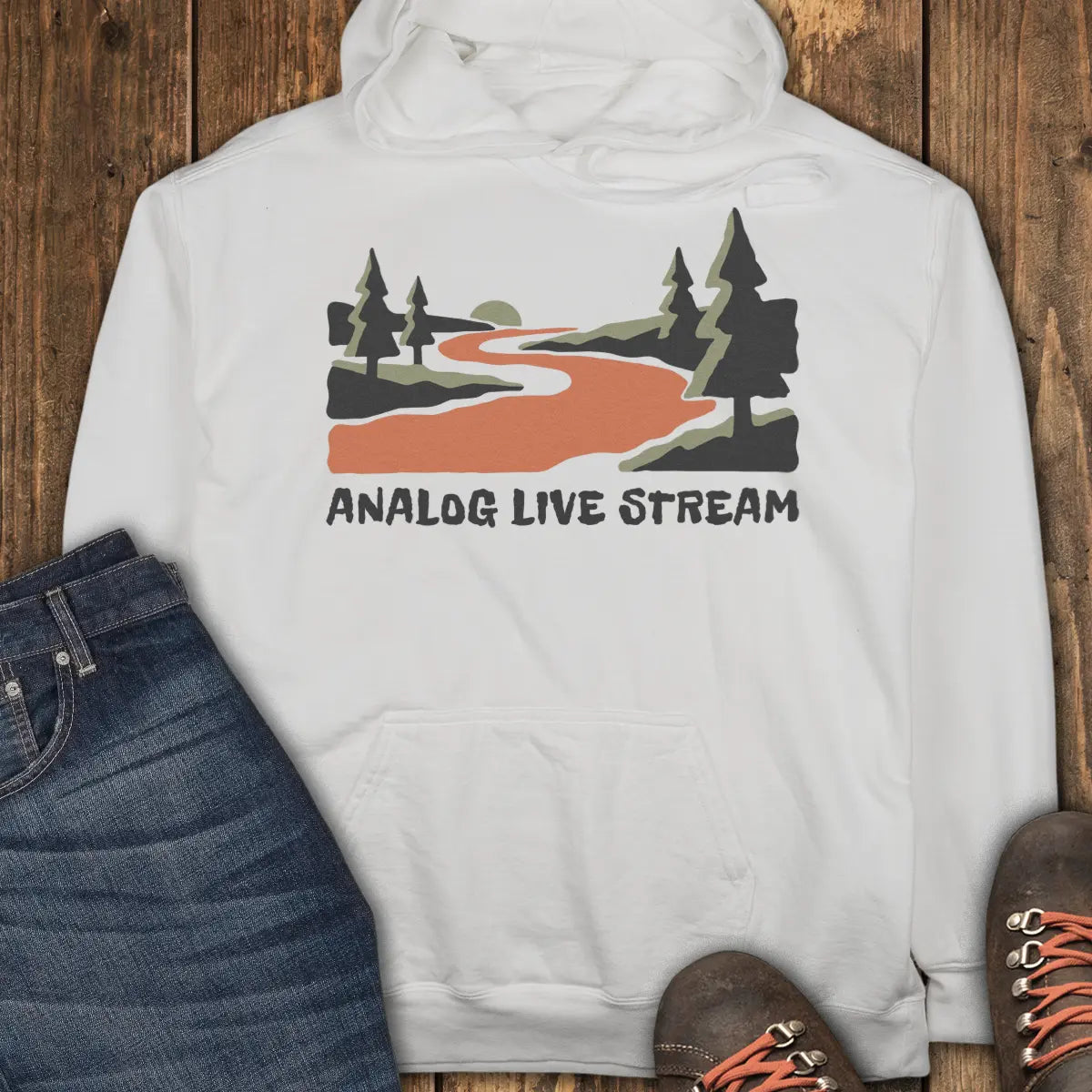 Analog Live Stream Hoodie - White