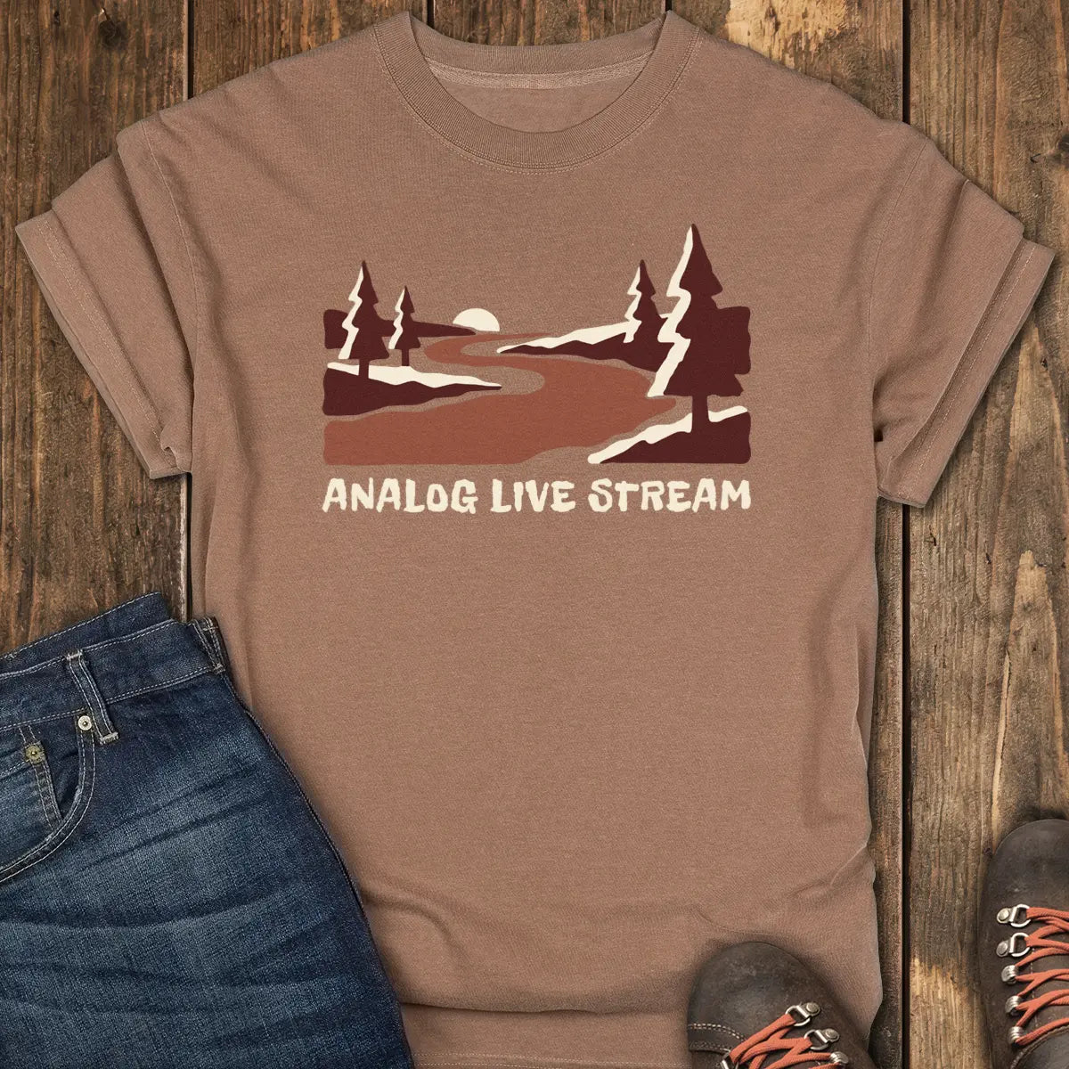 Analog Live Stream Tee - Espresso