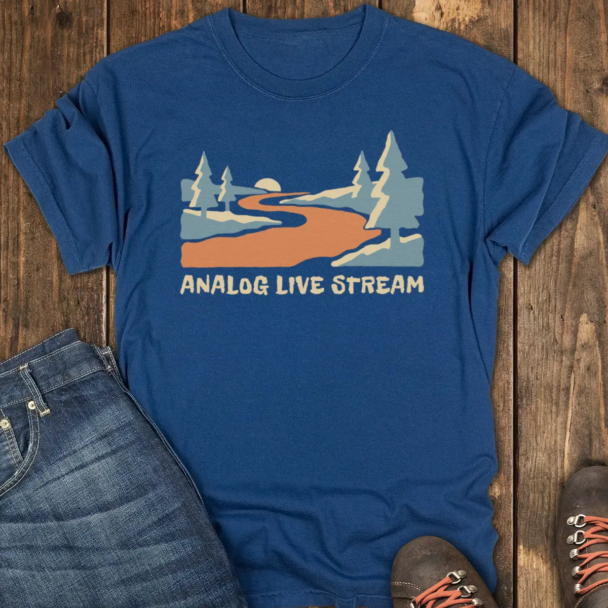 Analog Live Stream Tee - Navy