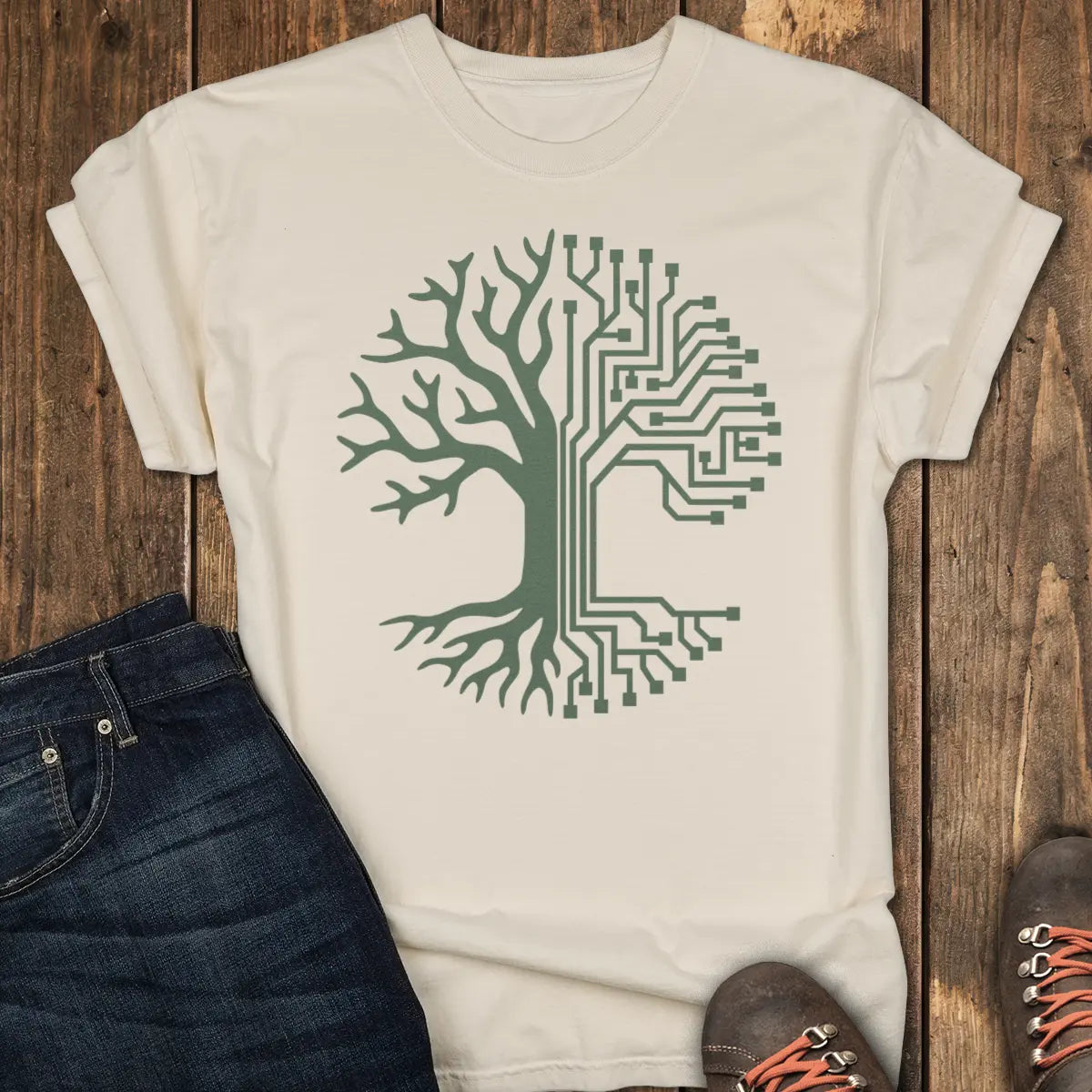 Analog Roots Tee - Ivory