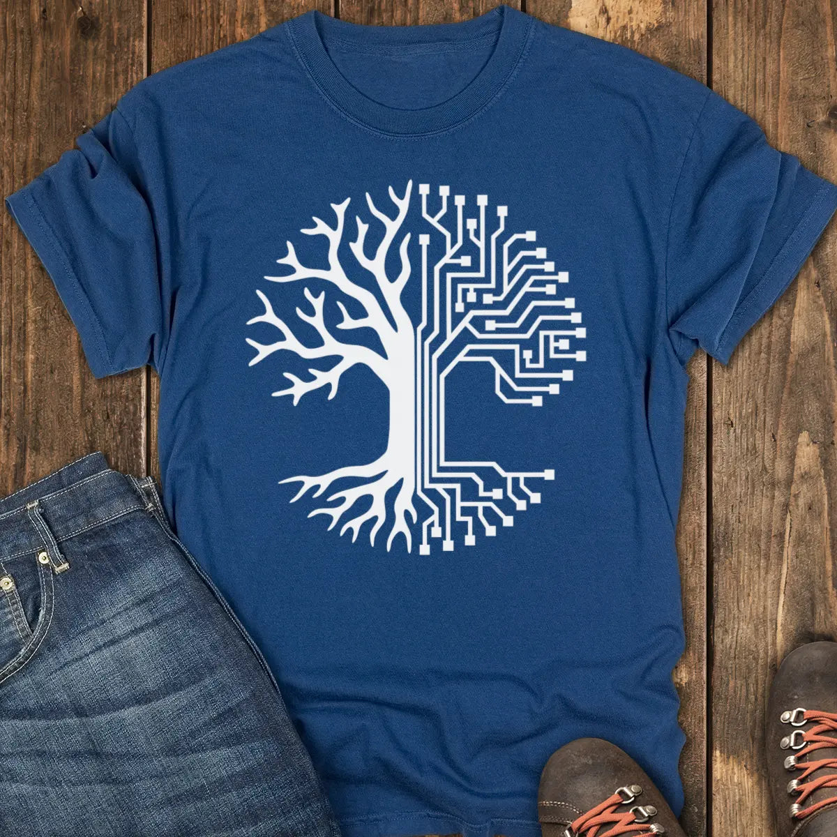 Analog Roots Tee - Navy
