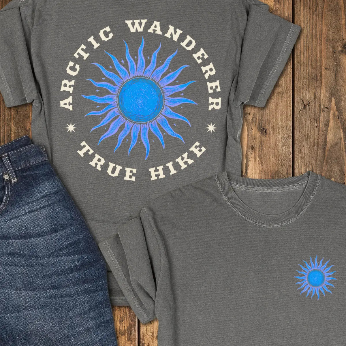 Arctic Wanderer — Back Print Tee - Pepper