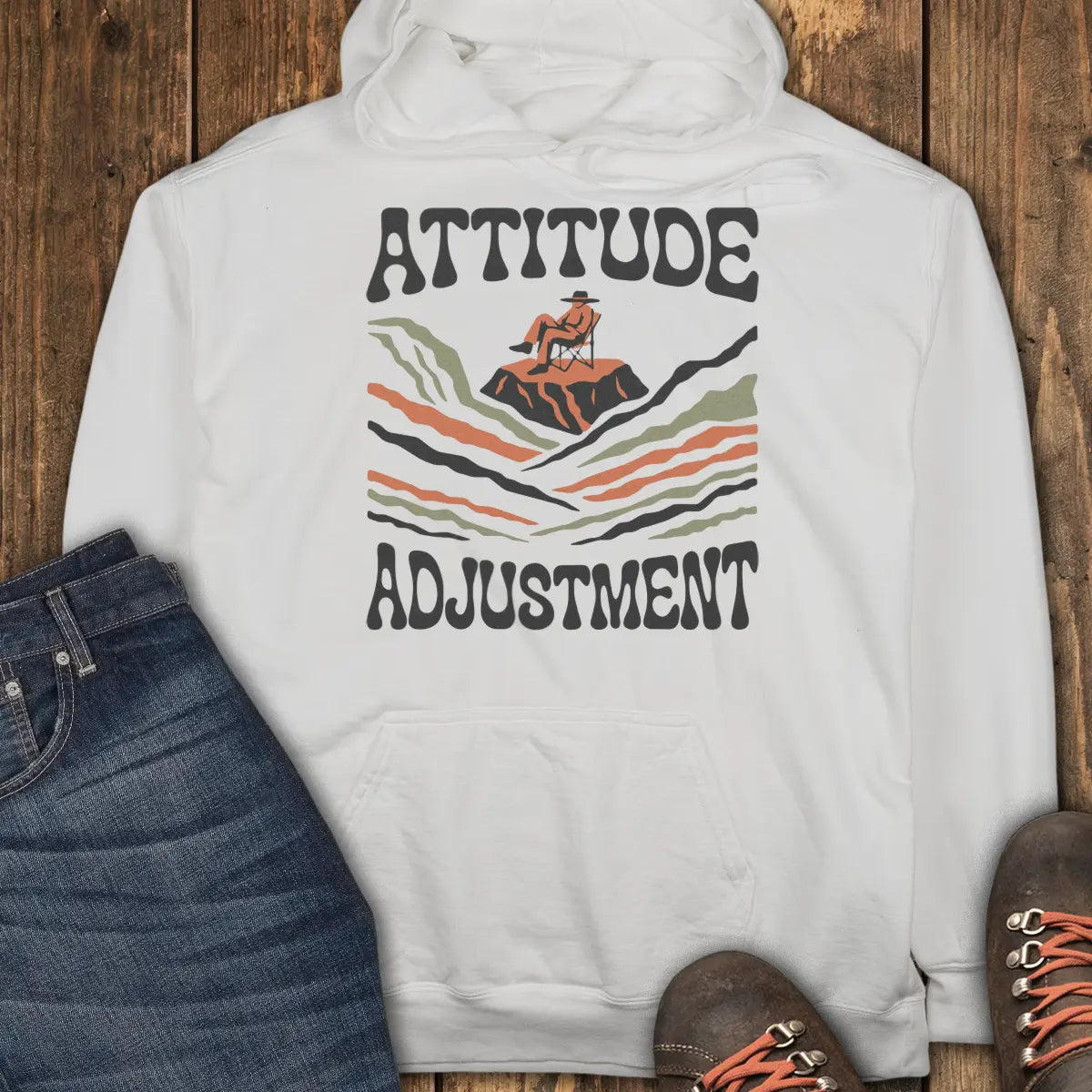 Attitude Adjustment Hoodie - White