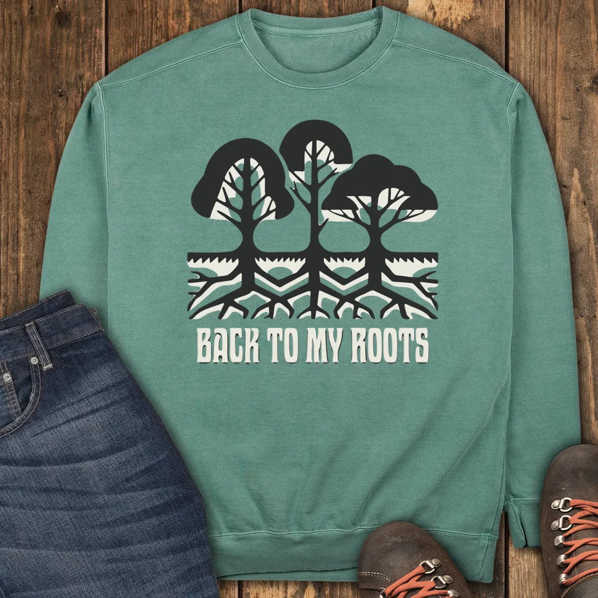 Back to My Roots Sweatshirt - Light Green