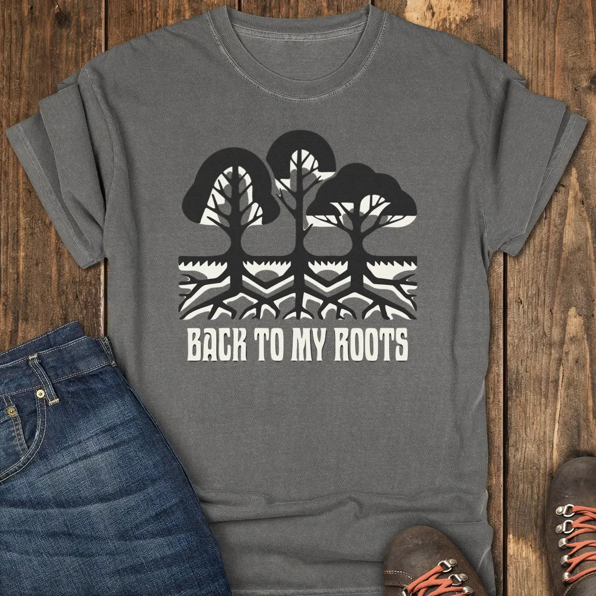 Back to My Roots Tee - Pepper