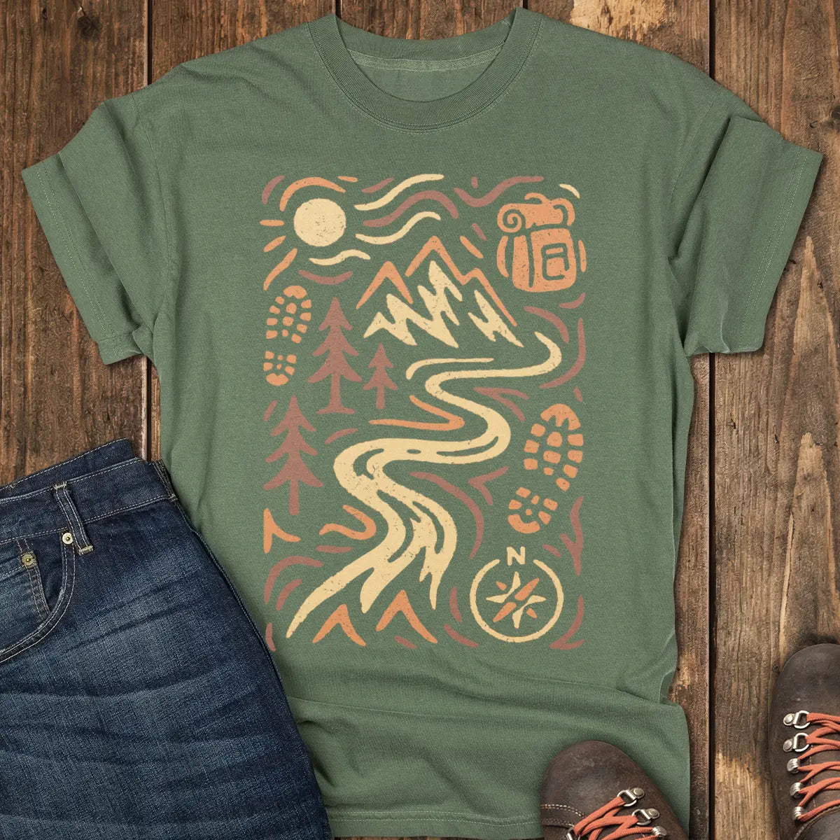 Backpacker Tee - Moss
