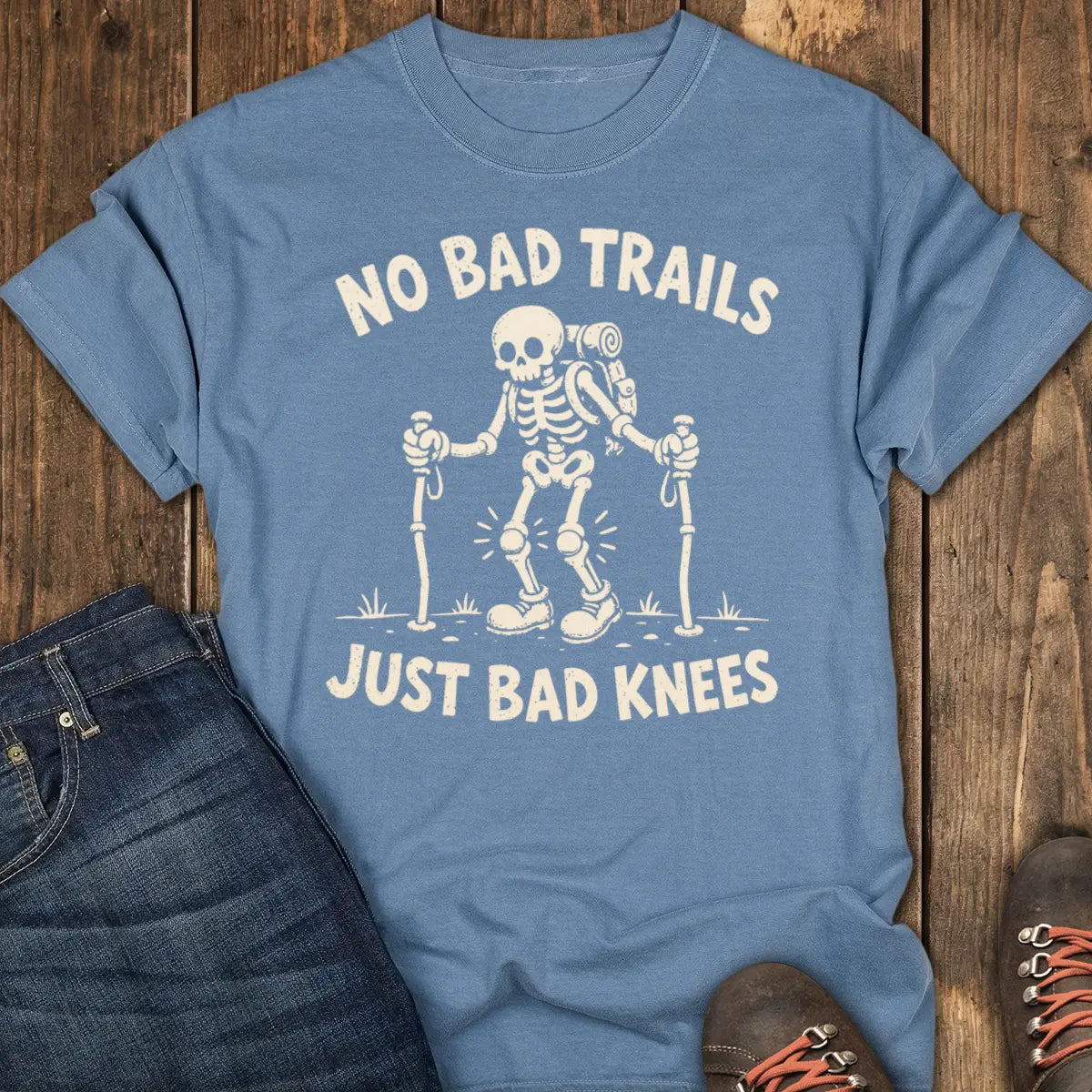 Bad Knees Club Tee - Blue Jean
