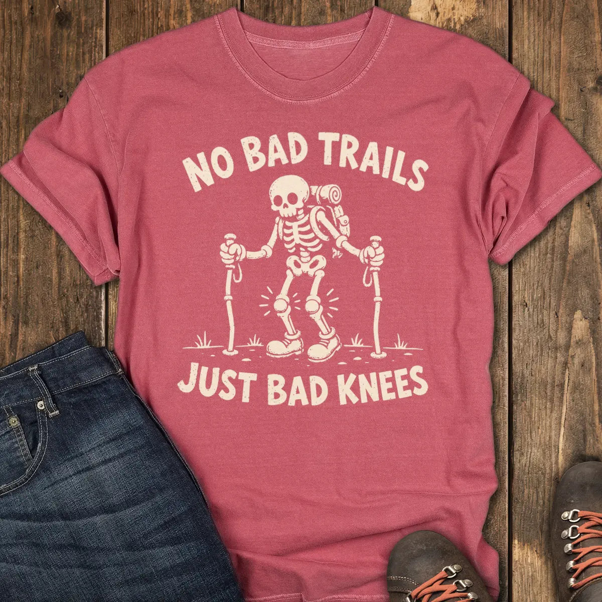 Bad Knees Club Tee - Crimson