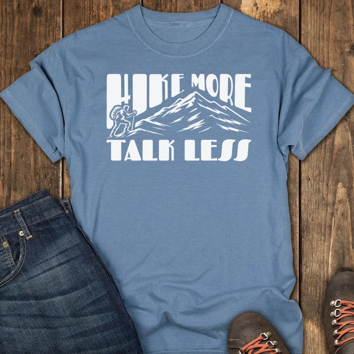 Be Quiet Tee - Blue Jean
