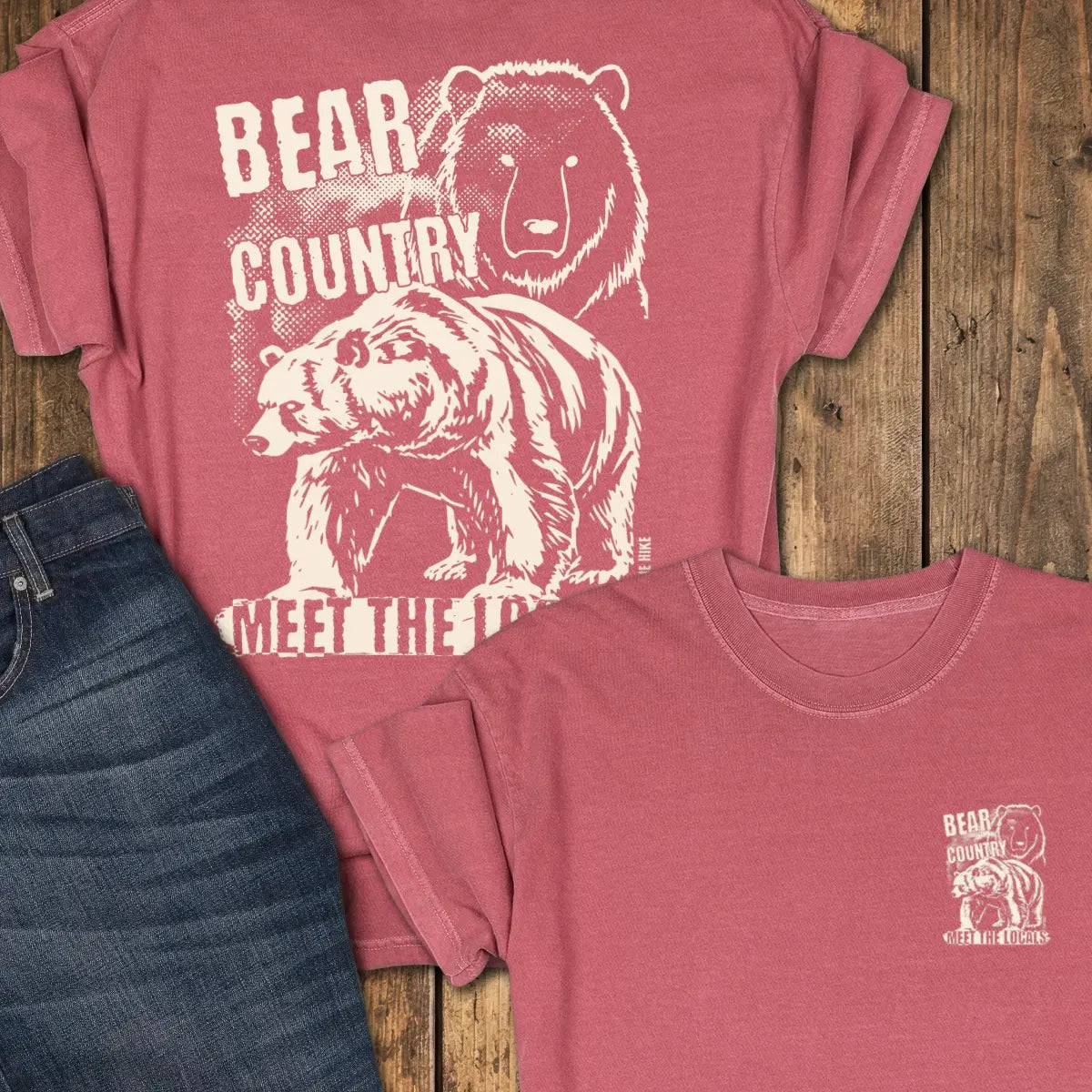 Bear Country Tee - Crimson