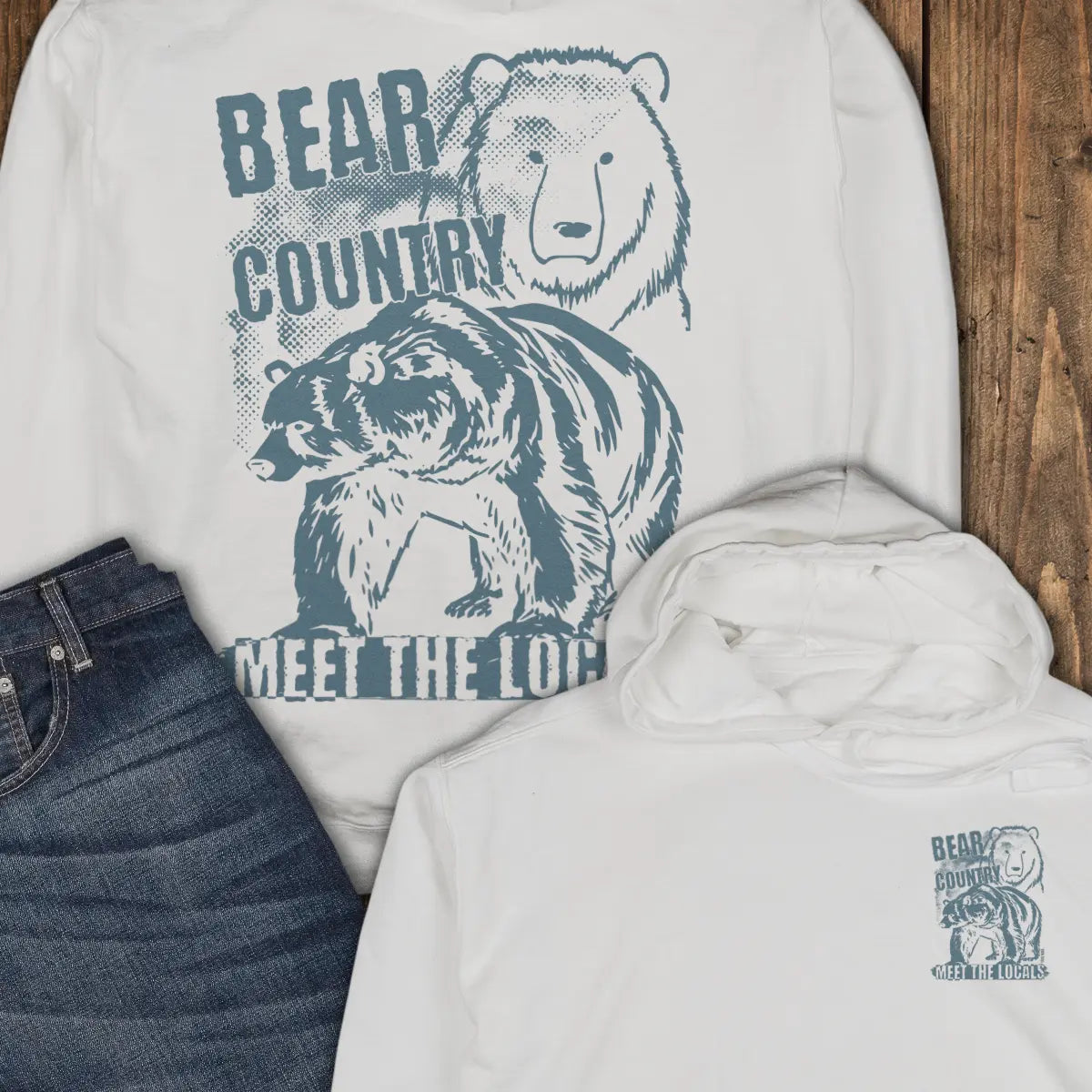 Bear Country Hoodie - White