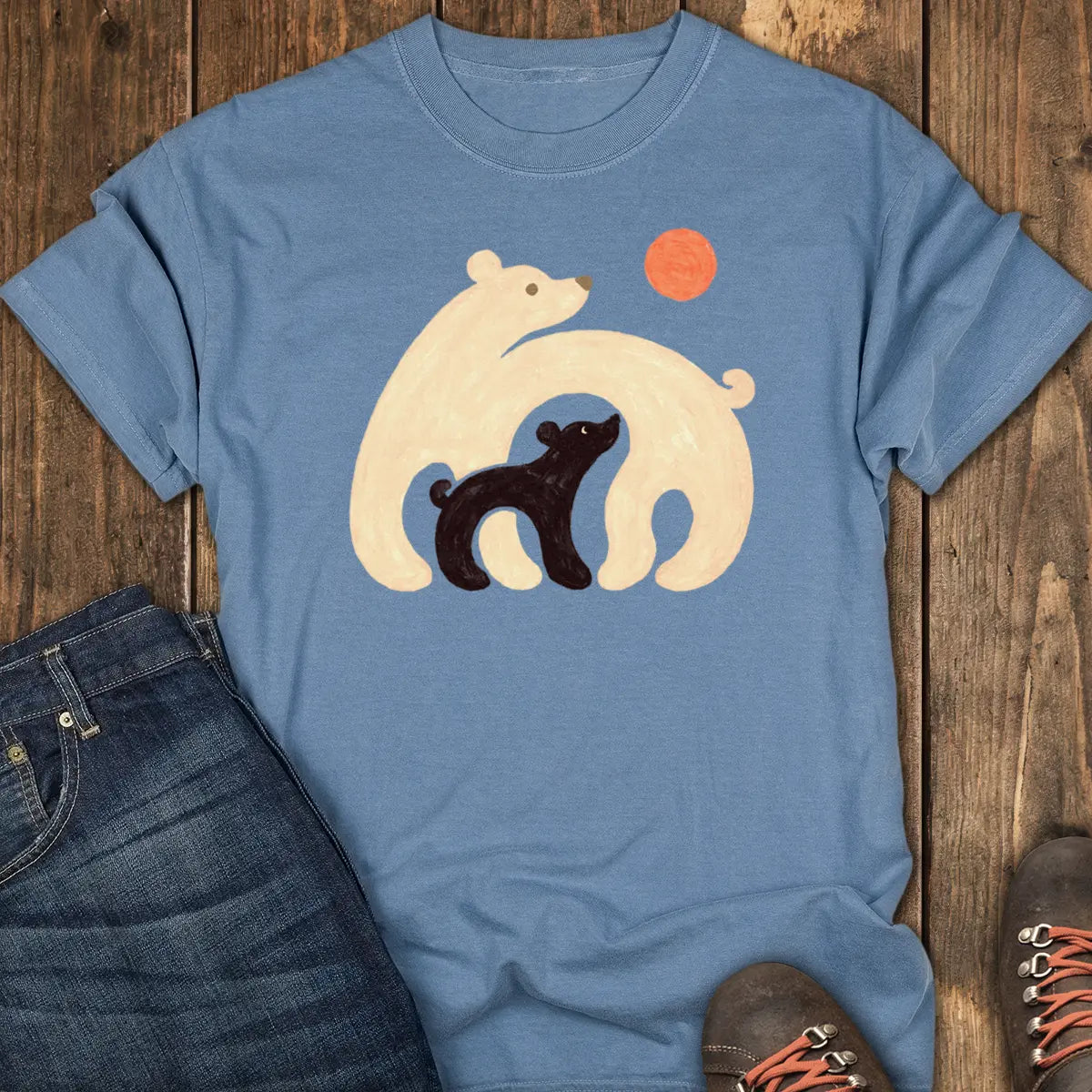 Bear Hug Tee - Blue Jean