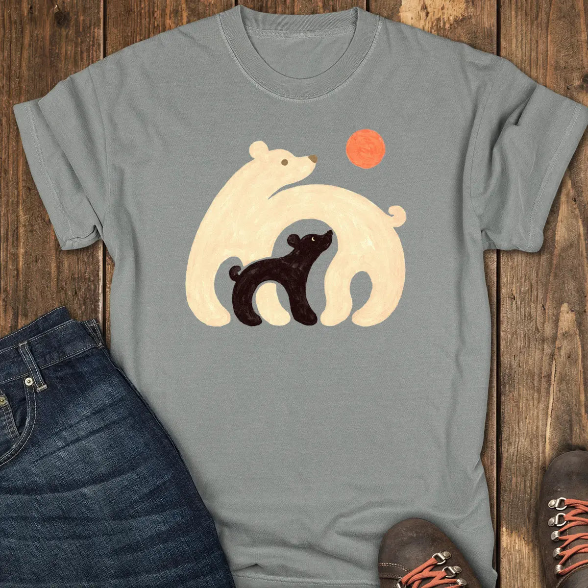 Bear Hug Tee - Grey