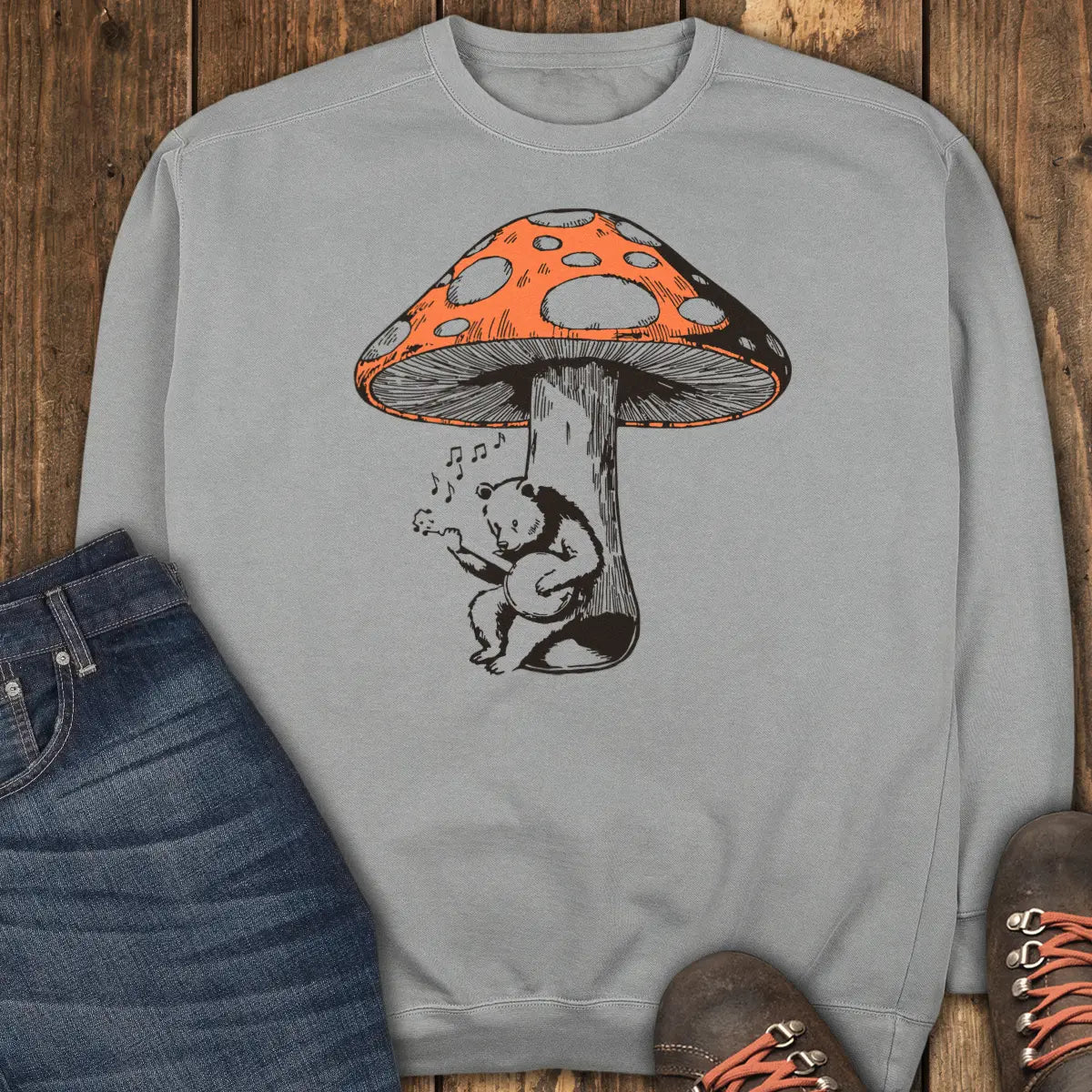 Bear Unplugged Sweatshirt - Grey