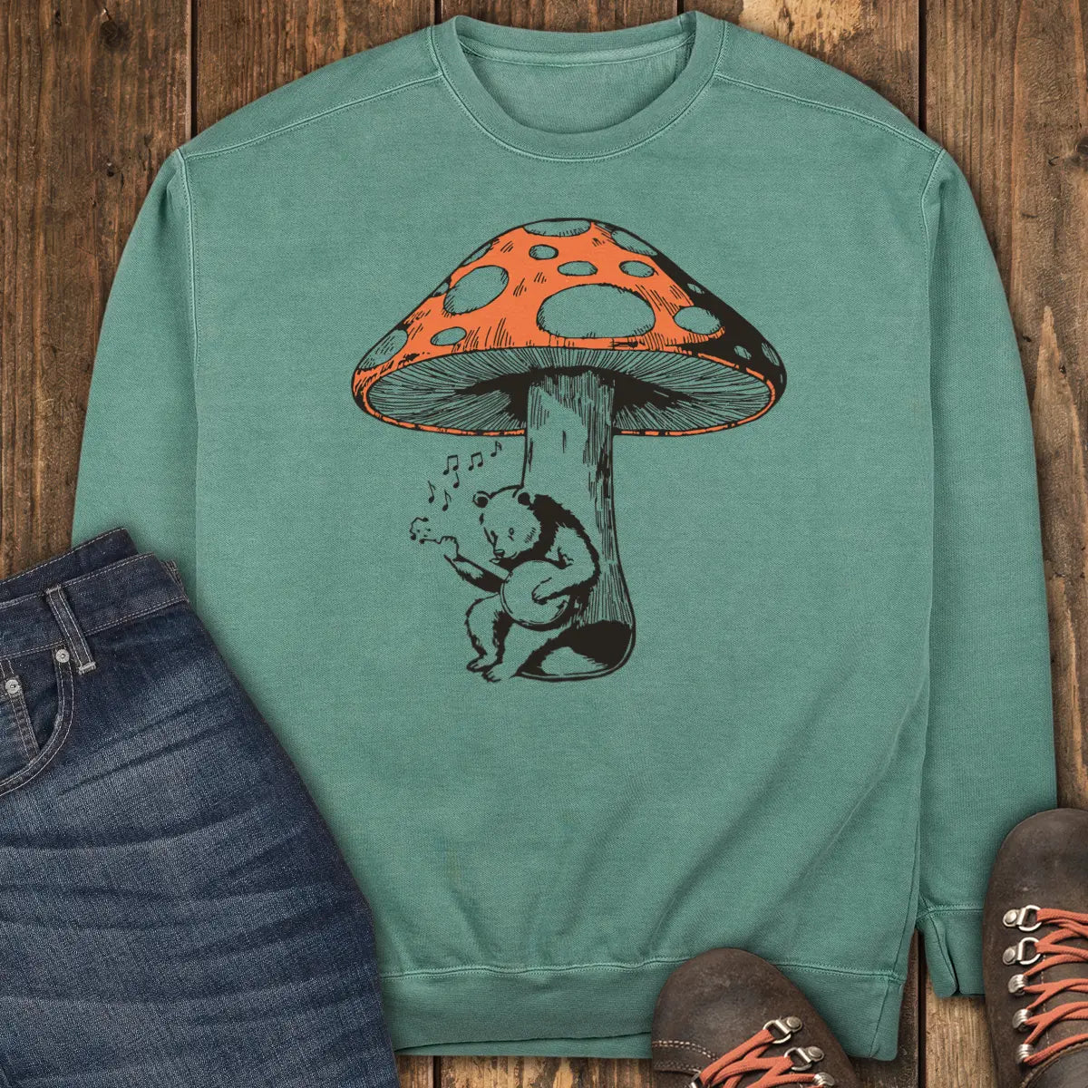 Bear Unplugged Sweatshirt - Light Green