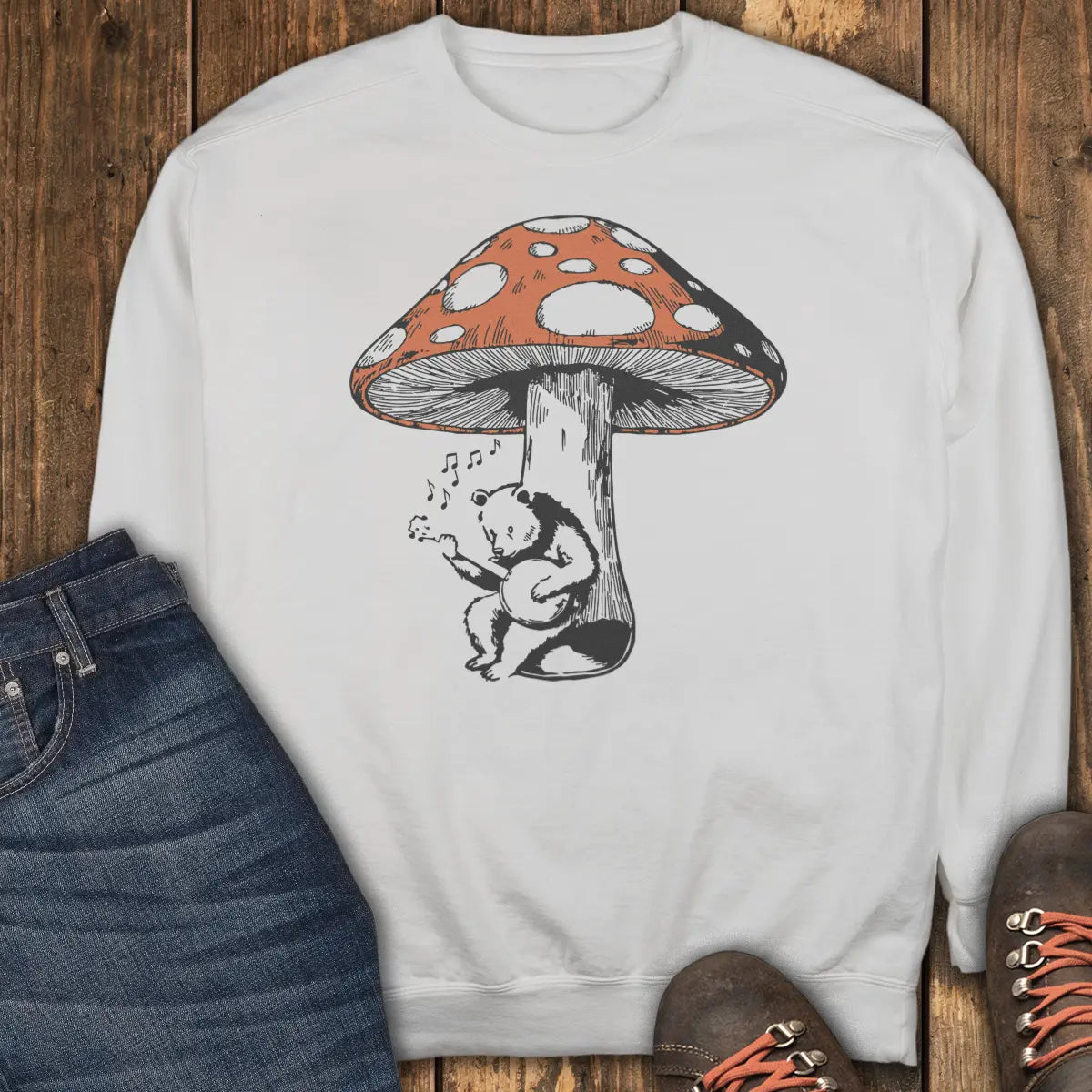 Bear Unplugged Sweatshirt - White