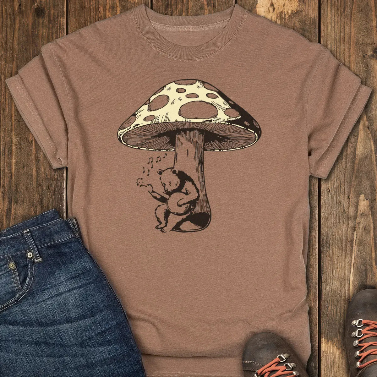 Bear Unplugged Tee - Espresso