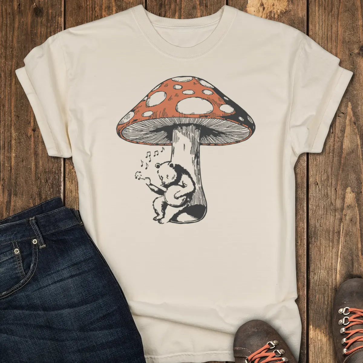 Bear Unplugged Tee - Ivory