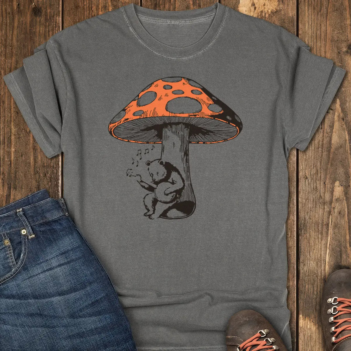 Bear Unplugged Tee - Pepper