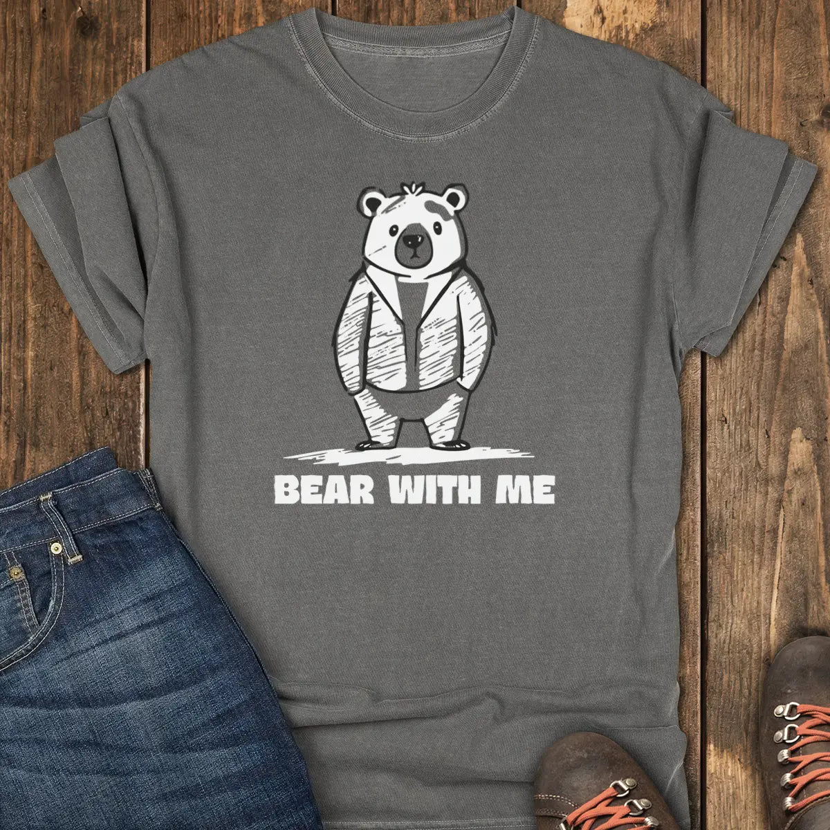 Bear with Me Tee - Pepper