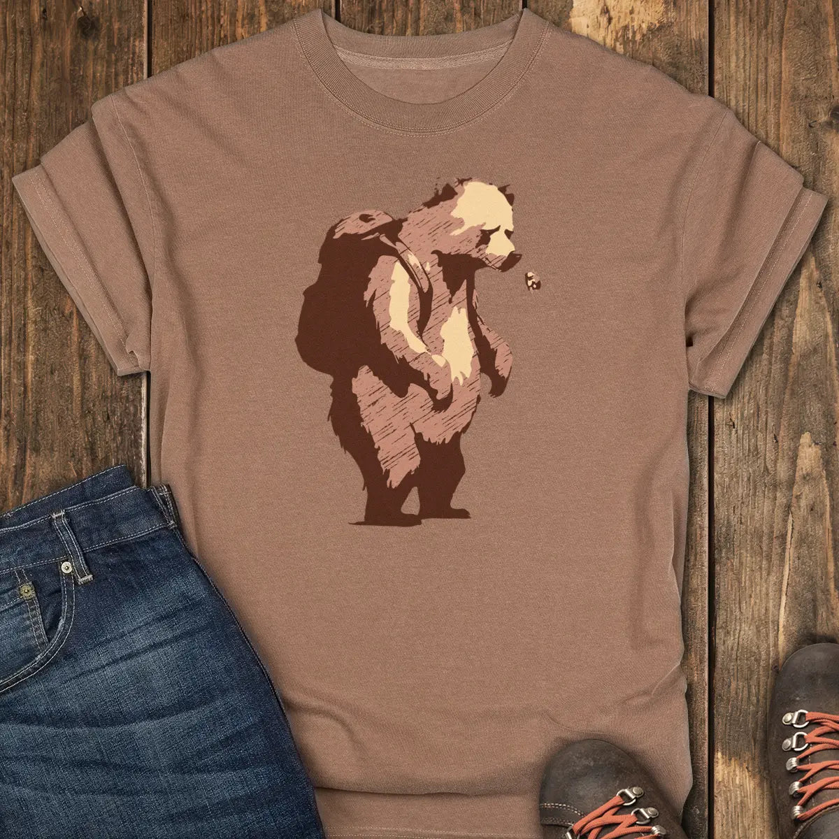 Bear and Ladybug Tee - Espresso