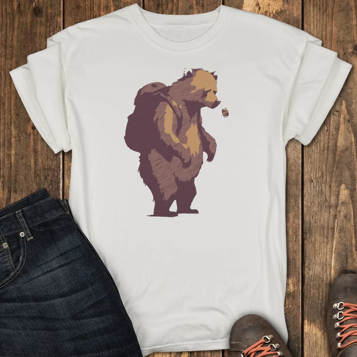 Bear and Ladybug Tee - White