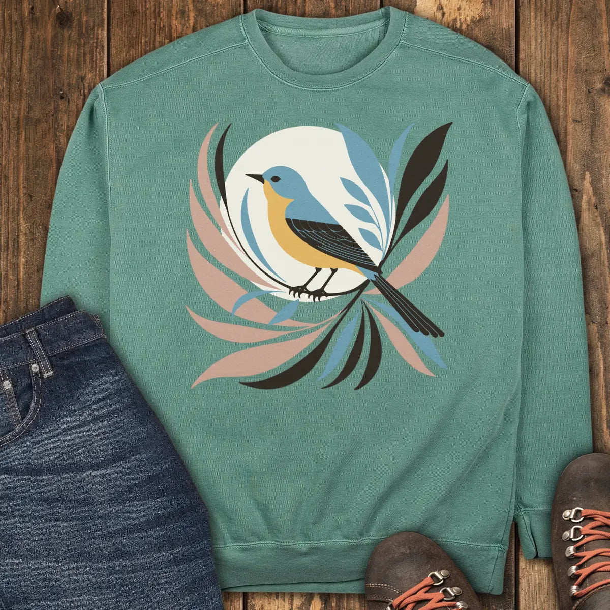 Bluebird Trail Sweatshirt - Light Green