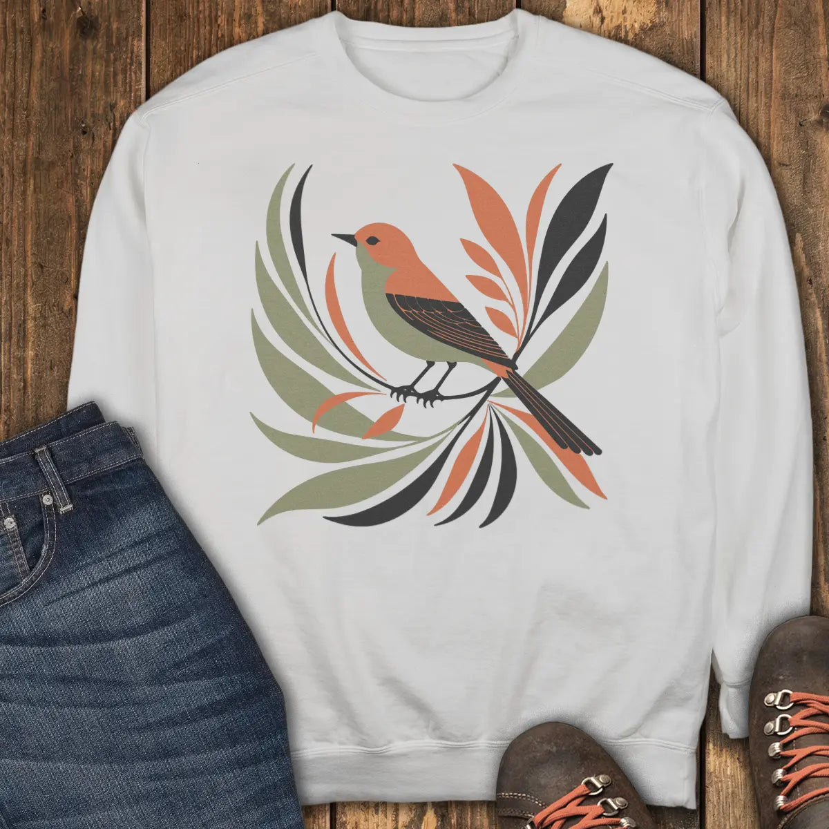 Bluebird Trail Sweatshirt - White