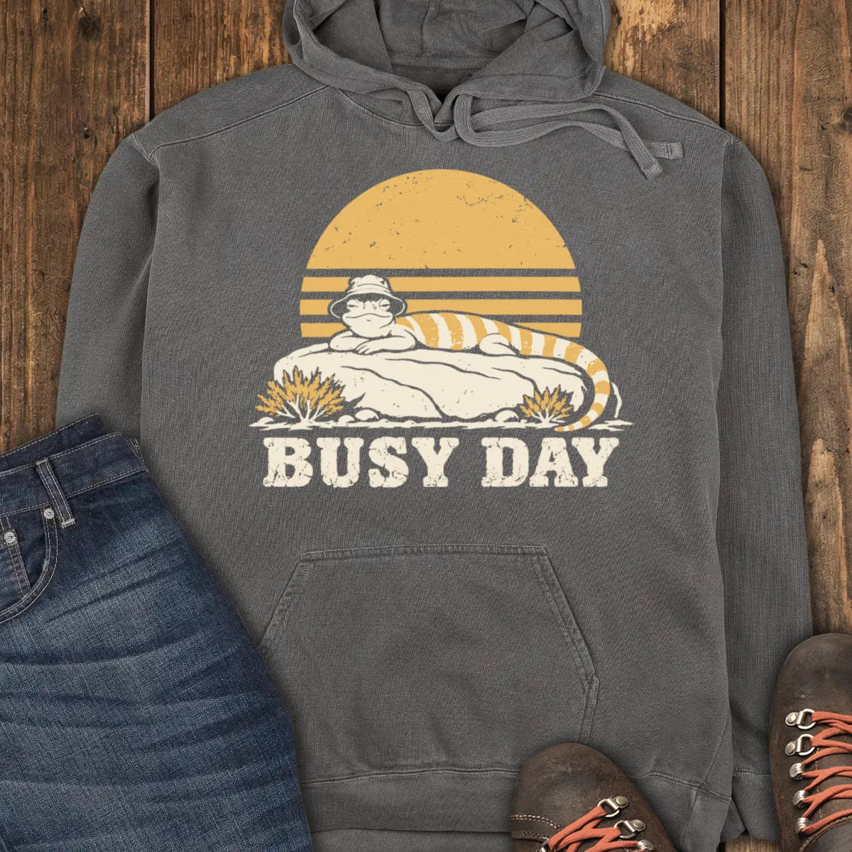 Busy Day Hoodie - Pepper