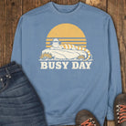 Busy Day Sweatshirt - Blue Jean