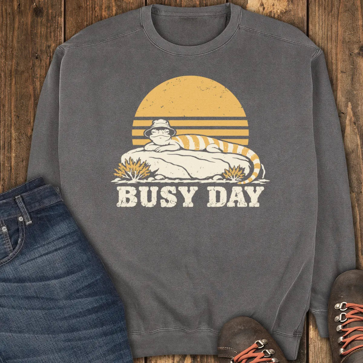 Busy Day Sweatshirt - Pepper