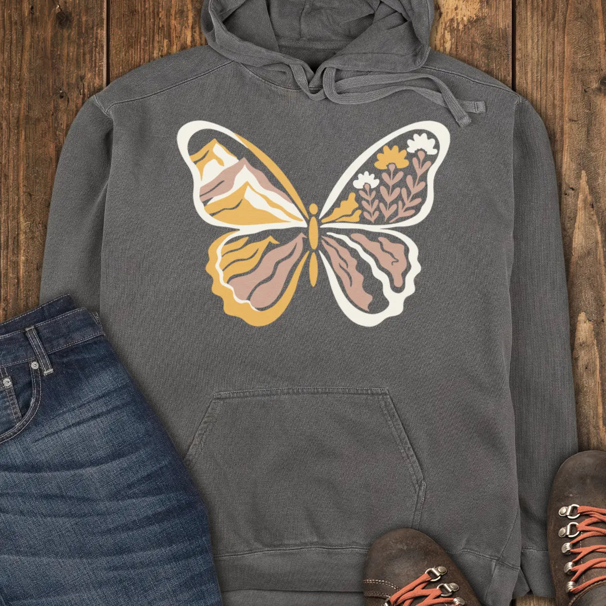 Butterfly Trail Hoodie - Pepper