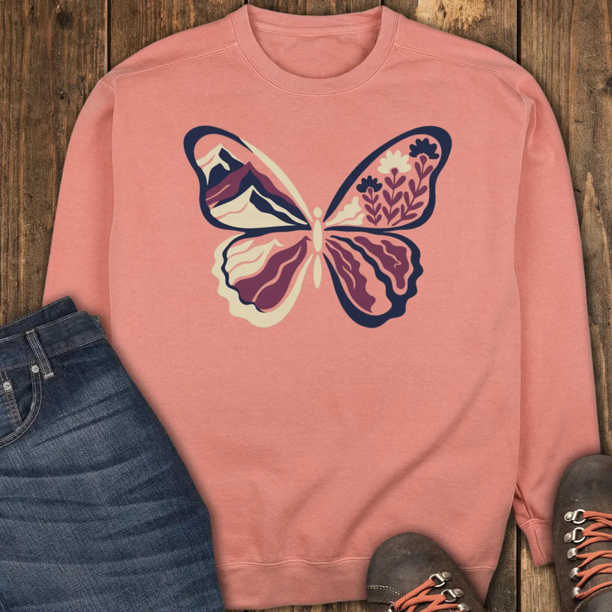 Butterfly Trail Sweatshirt - Terracotta