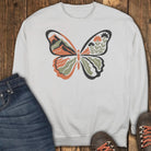 Butterfly Trail Sweatshirt - White