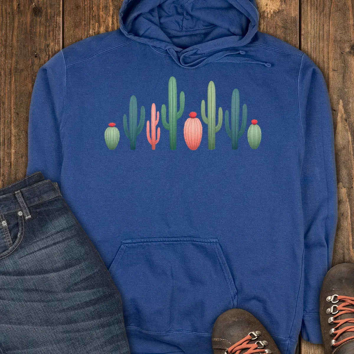 Cactus Lineup Hoodie - True Navy