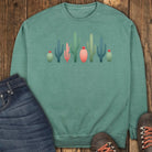 Cactus Lineup Sweatshirt - Light Green