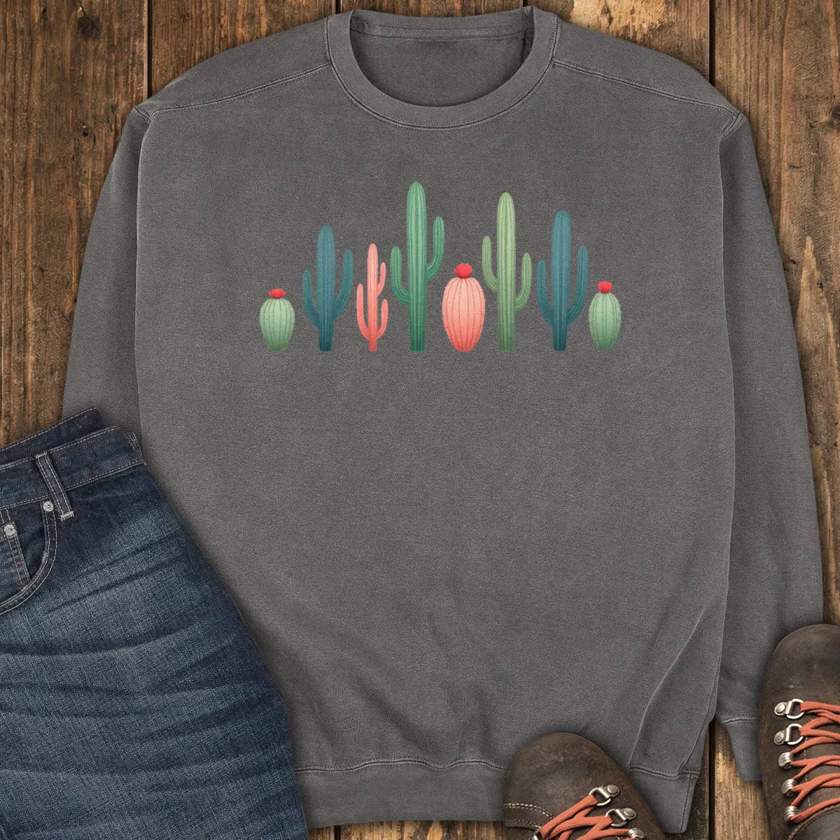 Cactus Lineup Sweatshirt - Pepper