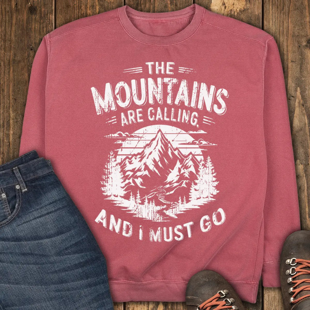Call of the Trail Sweatshirt - Crimson