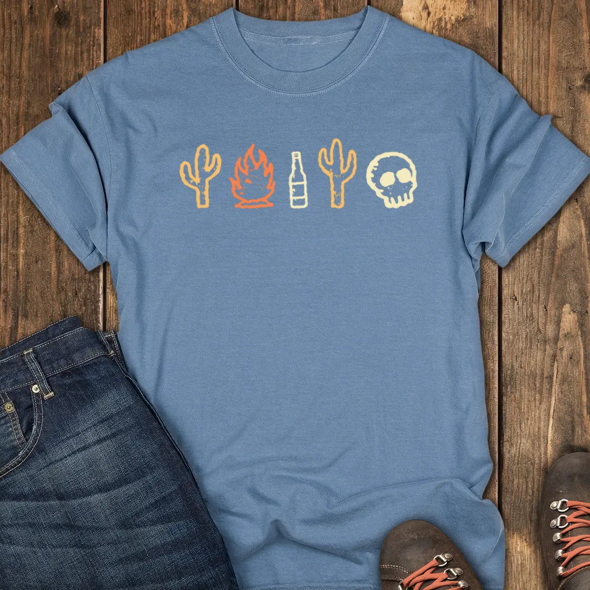 Campfire Cantina Tee - Blue Jean