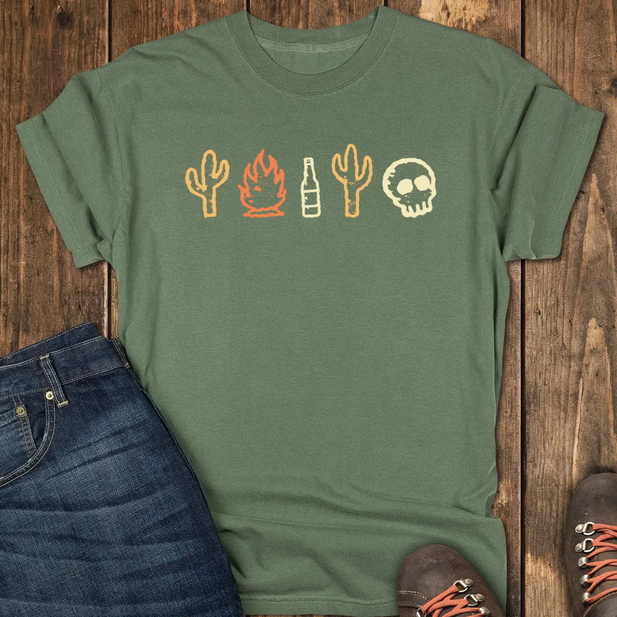Campfire Cantina Tee - Moss