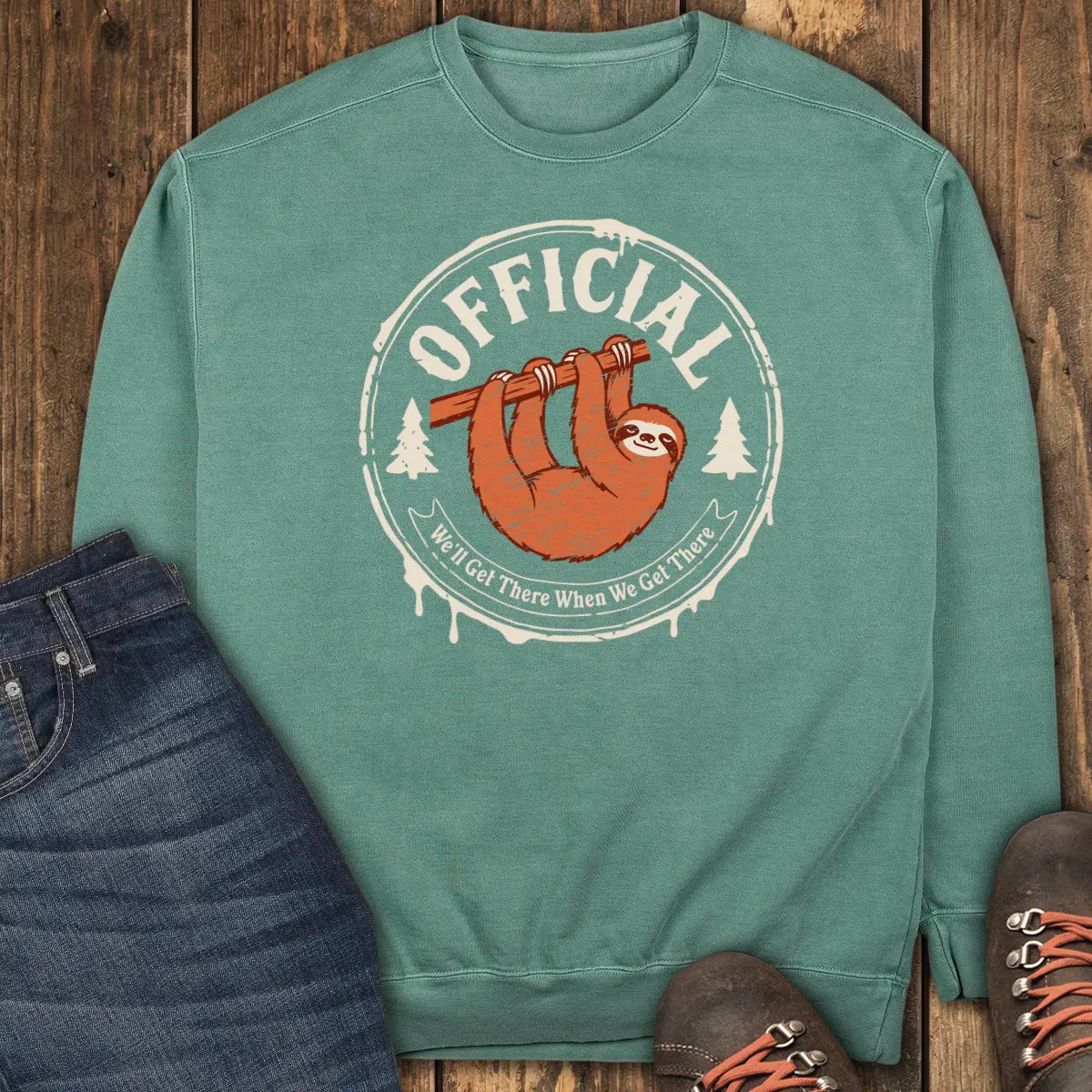 Certified Slow Trail Society Sweatshirt - Light Green