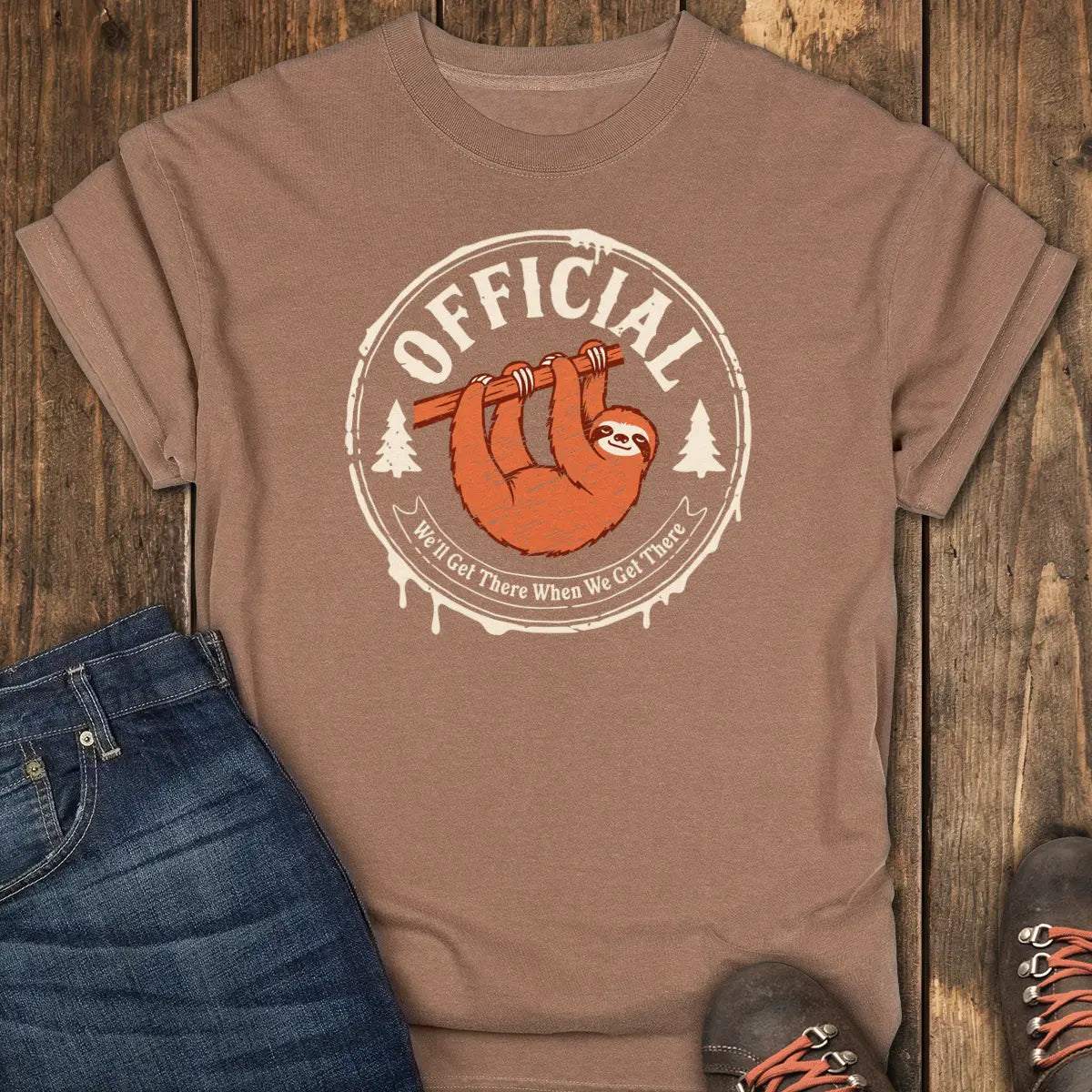 Certified Slow Trail Society Tee - Espresso