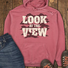 Cloudy Day View Hoodie - Crimson