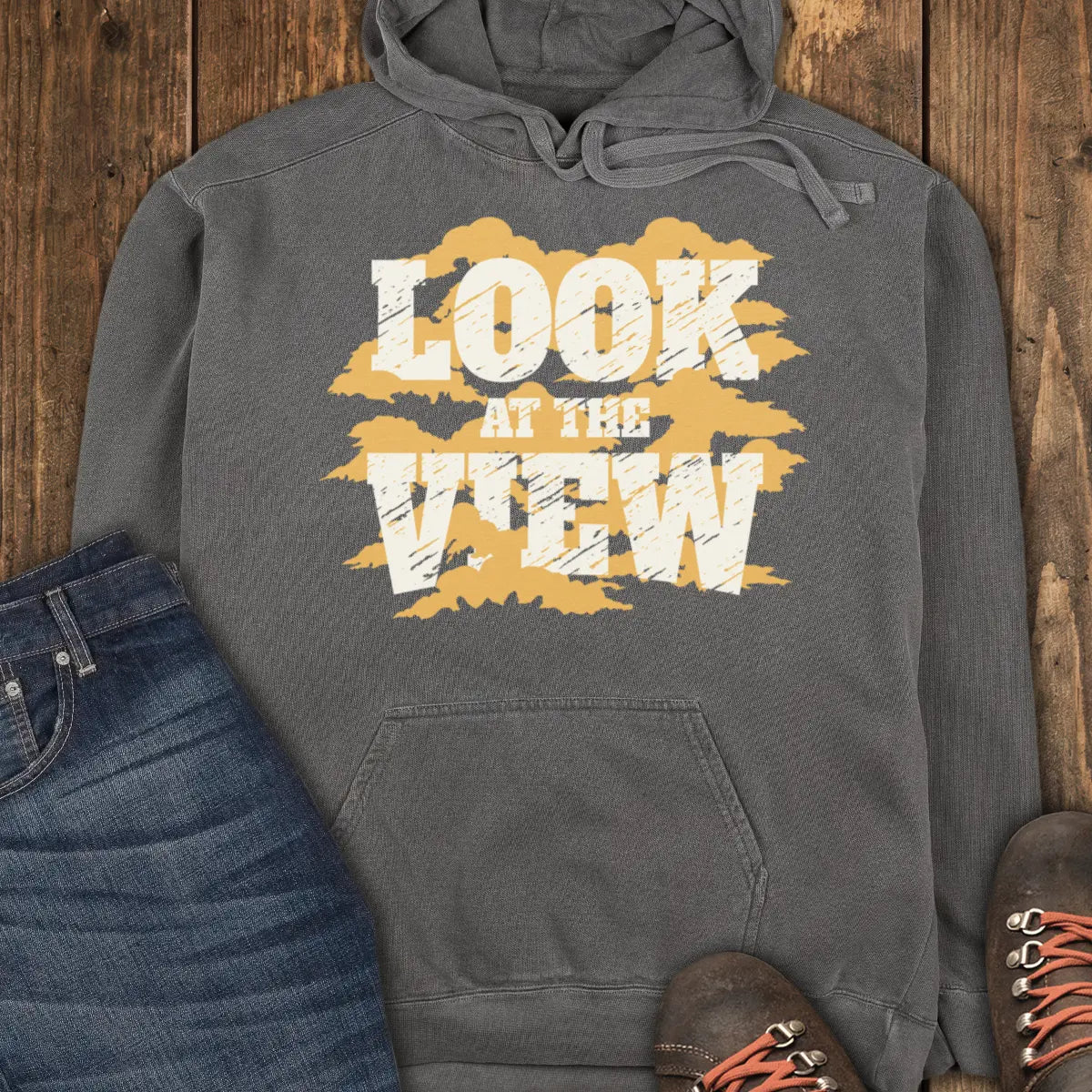Cloudy Day View Hoodie - Pepper