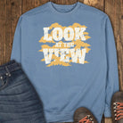 Cloudy Day View Sweatshirt - Blue Jean